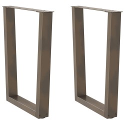 Étkezőasztal lábak v-alakú 2 db natúr acél 70x(72-73,3)cm acél