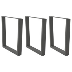 Étkezőasztal lábak v-alakú 3 db antracit 80x(72-73,3)cm acél
