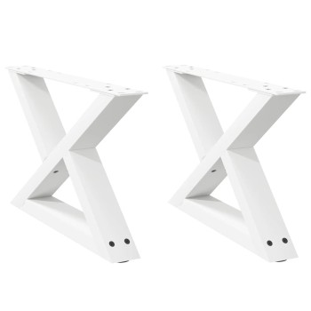2 db fehér dohányzóasztal láb 50 x (30-31,3) cm acél dohányzóasztal láb