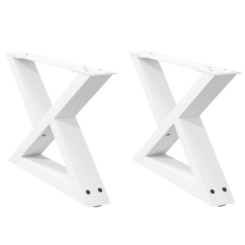 2 db fehér dohányzóasztal láb 60 x (30-31,3) cm acél dohányzóasztal láb