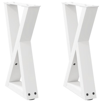 2 db fehér dohányzóasztal láb 28 x (42-43,3) cm acél dohányzóasztal láb