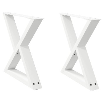 2 db fehér dohányzóasztal láb 60 x (42-43,3) cm acél dohányzóasztal láb