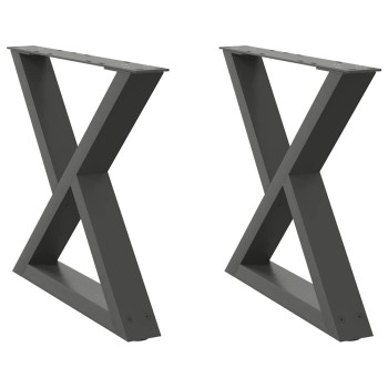 2 db antracitszürke acél dohányzóasztal láb 60 x (42-43,3) cm