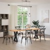 2 db fekete acél étkezőasztal láb 60 x (72-73,3) cm