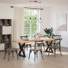 2 db fekete acél étkezőasztal láb 70 x (72-73,3) cm