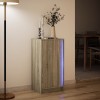 Sonoma tölgy szerelt fa tálalószekrény led-del 42,5x34x85 cm