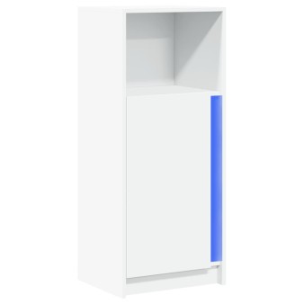 Fehér szerelt fa tálalószekrény led-del 42,5 x 34 x 100 cm