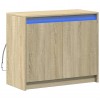 Sonoma tölgy szerelt fa tálalószekrény led-del 72 x 34 x 61 cm