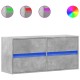 Betonszürke falra szerelhető tv-szekrény led-del 100x31x45 cm Betonszürke falra szerelhető tv-szekrény led-del 100x31x45 cm