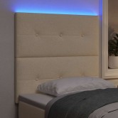Led ágytámla led szalagokkal fejtámlával krém 80 cm szövet