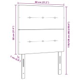 Led ágytámla led szalagokkal fejtámlával krém 80 cm szövet
