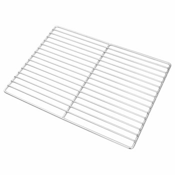 Grill rács ezüst 40 x 30 cm rozsdamentes acél