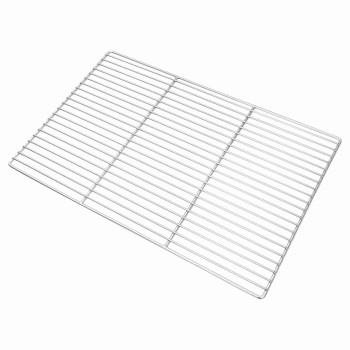 Grill rács ezüst 60 x 40 cm rozsdamentes acél