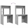 Asztal polcokkal szürke sonoma 91 x 50 x 149 cm faanyag