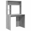 Asztal polcokkal szürke sonoma 91 x 50 x 149 cm faanyag