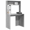 Asztal polcokkal szürke sonoma 91 x 50 x 149 cm faanyag