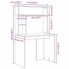 Asztal polcokkal szürke sonoma 91 x 50 x 149 cm faanyag