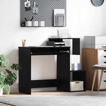 Asztal fiókkal fekete tölgy 106 x 41 x 88.5 cm faanyag