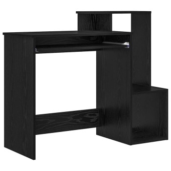 Asztal fiókkal fekete tölgy 106 x 41 x 88.5 cm faanyag