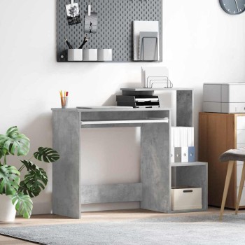 Asztal fiókkal beton szürke 106 x 41 x 88.5 cm faanyag