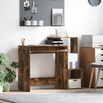 Asztal fiókkal füstölt tölgy 106 x 41 x 88.5 cm faanyag