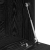 Asztal polcokkal fekete tölgy 71.5 x 31.5 x 106.5 cm faanyag