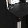 Asztal polcokkal fekete tölgy 71.5 x 31.5 x 106.5 cm faanyag