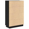Asztal polcokkal fekete tölgy 71.5 x 31.5 x 106.5 cm faanyag