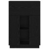Asztal polcokkal fekete tölgy 71.5 x 31.5 x 106.5 cm faanyag