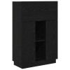 Asztal polcokkal fekete tölgy 71.5 x 31.5 x 106.5 cm faanyag