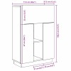 Asztal polcokkal fekete tölgy 71.5 x 31.5 x 106.5 cm faanyag