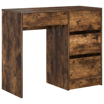 Asztal fiókkal füstölt tölgy 90 x 37.5 x 75 cm faanyag