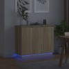 Led tálaló sonoma tölgy 90 x 32 x 75 cm faanyag