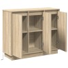 Led tálaló sonoma tölgy 90 x 32 x 75 cm faanyag