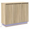 Led tálaló sonoma tölgy 90 x 32 x 75 cm faanyag