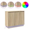 Led tálaló sonoma tölgy 90 x 32 x 75 cm faanyag