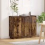 Led tálaló füstölt tölgy 90 x 32 x 75 cm faanyag