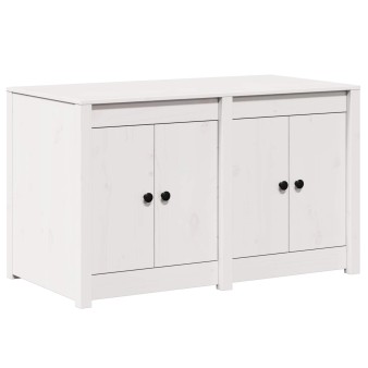 Konyhaszekrény meppel fehér 106 x 55 x 64 cm tömör fenyőfa
