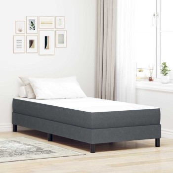 Ágy matrac matracmal szürke 90 x 200 cm szövet