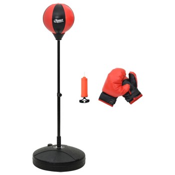Bokszlabdaszett kesztyűvel pumpával állítható magasság 81-122cm