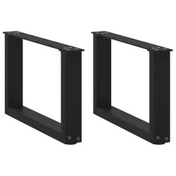 2 db fekete acél dohányzóasztal lábak u-alakú 50x(30-31) cm