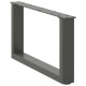 2 db antracit acél dohányzóasztal lábak u-alakú 60x(30-31) cm