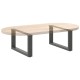 2 db antracit acél dohányzóasztal lábak u-alakú 60x(30-31) cm