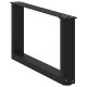 2 db acél fekete dohányzóasztal lábak u-alakú 70x(30-31) cm