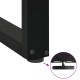 2 db acél fekete dohányzóasztal lábak u-alakú 70x(30-31) cm