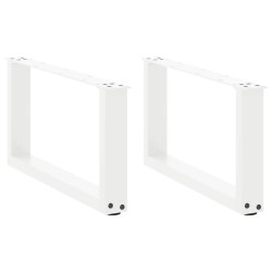 2 db acél fehér dohányzóasztal lábak u-alakú 70x(30-31) cm