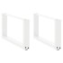 2 db acél fehér dohányzóasztal lábak u-alakú 70x(30-31) cm