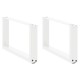 2 db acél fehér dohányzóasztal lábak u-alakú 70x(30-31) cm