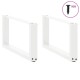 2 db acél fehér dohányzóasztal lábak u-alakú 70x(30-31) cm