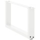 2 db acél fehér dohányzóasztal lábak u-alakú 70x(30-31) cm